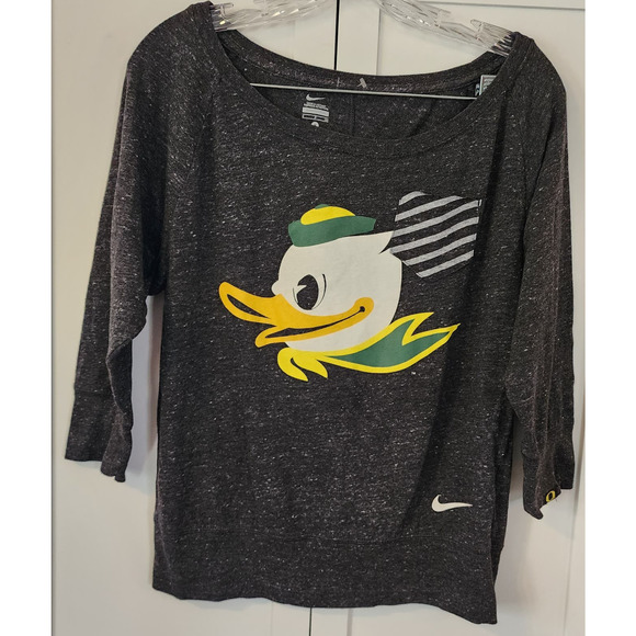 Nike Tops - Nike Oregon Ducks Women's 3/4 sleeve heathered Shirt Size Small